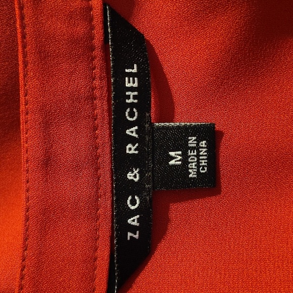 Zac & Rachel Burgundy Velvet Blouse Medium - Picture 4 of 4